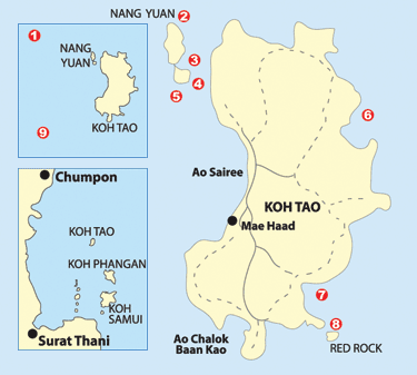 koh tao scuba map