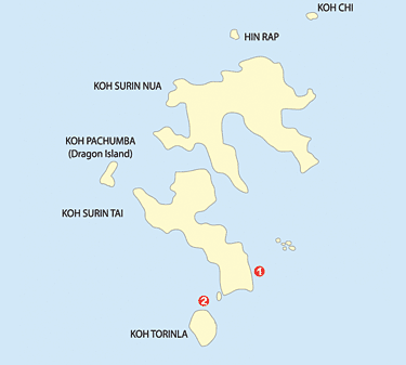 surin scuba map