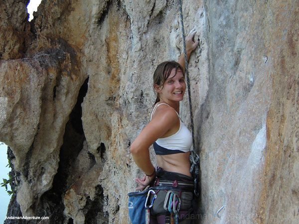 Rock climb Railay, near Ao Nang, Koh Lao Liang and Tonsai, Krabi, Thailand climbing